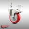 Service Caster 4 Inch 316SS Red Polyurethane Swivel 1/2 Inch Stem Caster Total Lock Brake SCC SCC-SS316TSTTL20S414-PPUB-RED-121315 - alternate 3